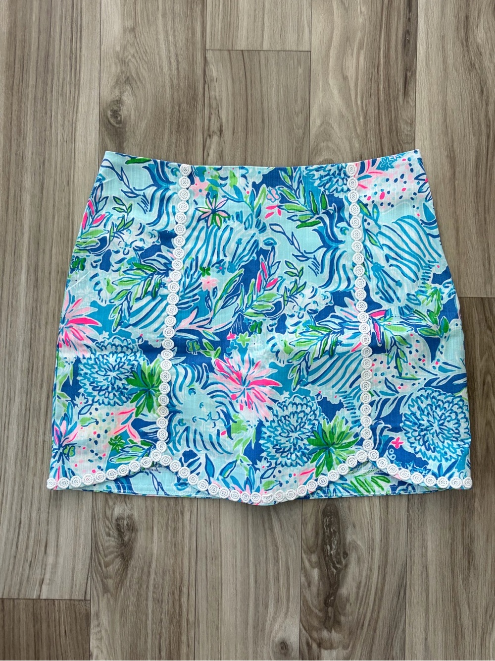 Lilly Pulitzer Coastal Blue Lion Around Patty Skort